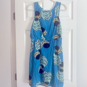Beautiful Blue Anthropologie Floral Dress, Size 6